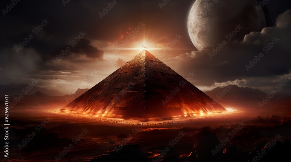 UFO over the pyramid