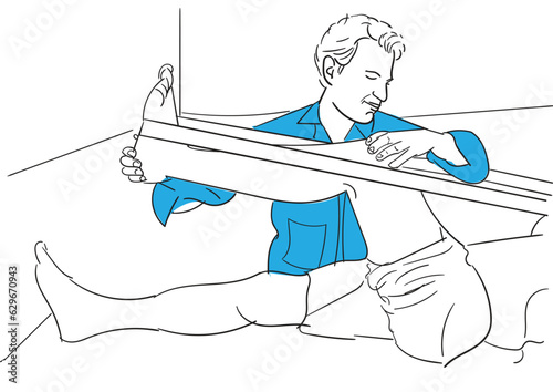 physiotheraphy doctor doing physiotheraphy