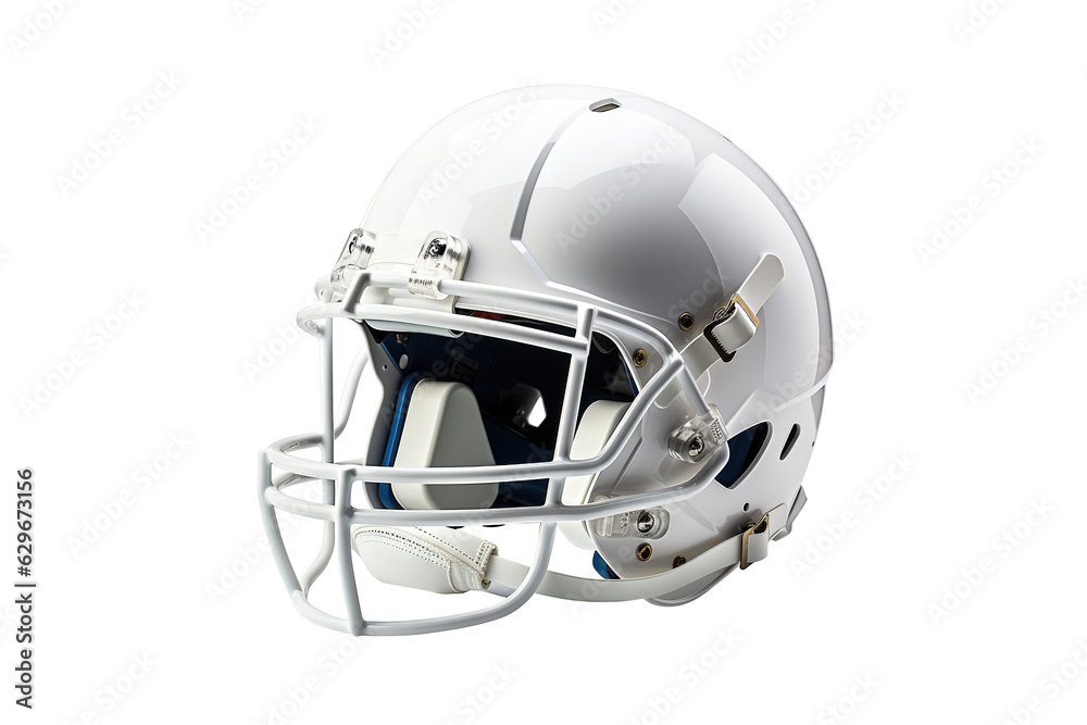 Naklejka premium american football helmet isolated on transparent background, Generative Ai