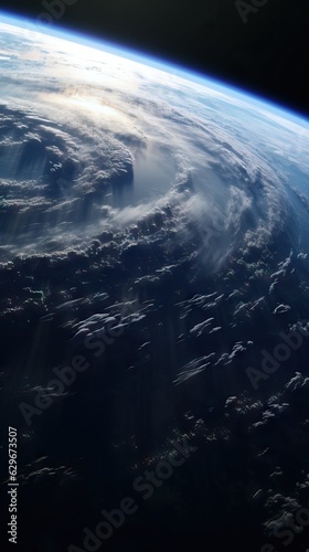 Planet earth globe , cinematic movie scene, Planet earth from space. Seen from Space
