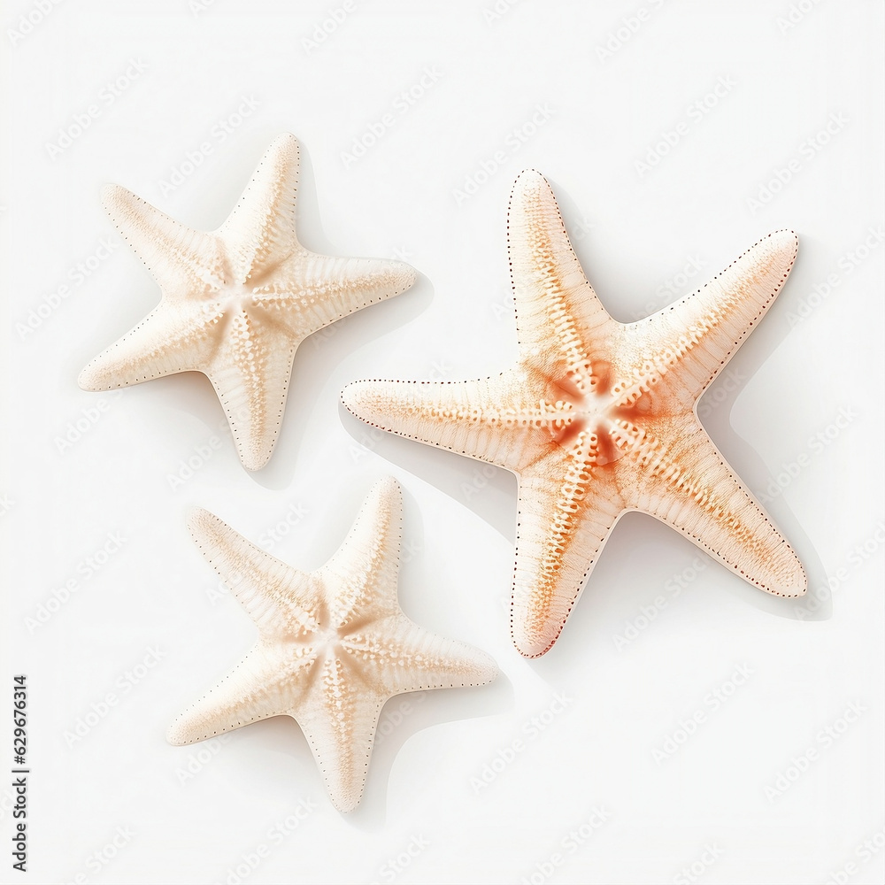 three distinct varieties of white starfish, each isolated on a transparent background. three distinct varieties of white starfish, each isolated on a transparent background.
