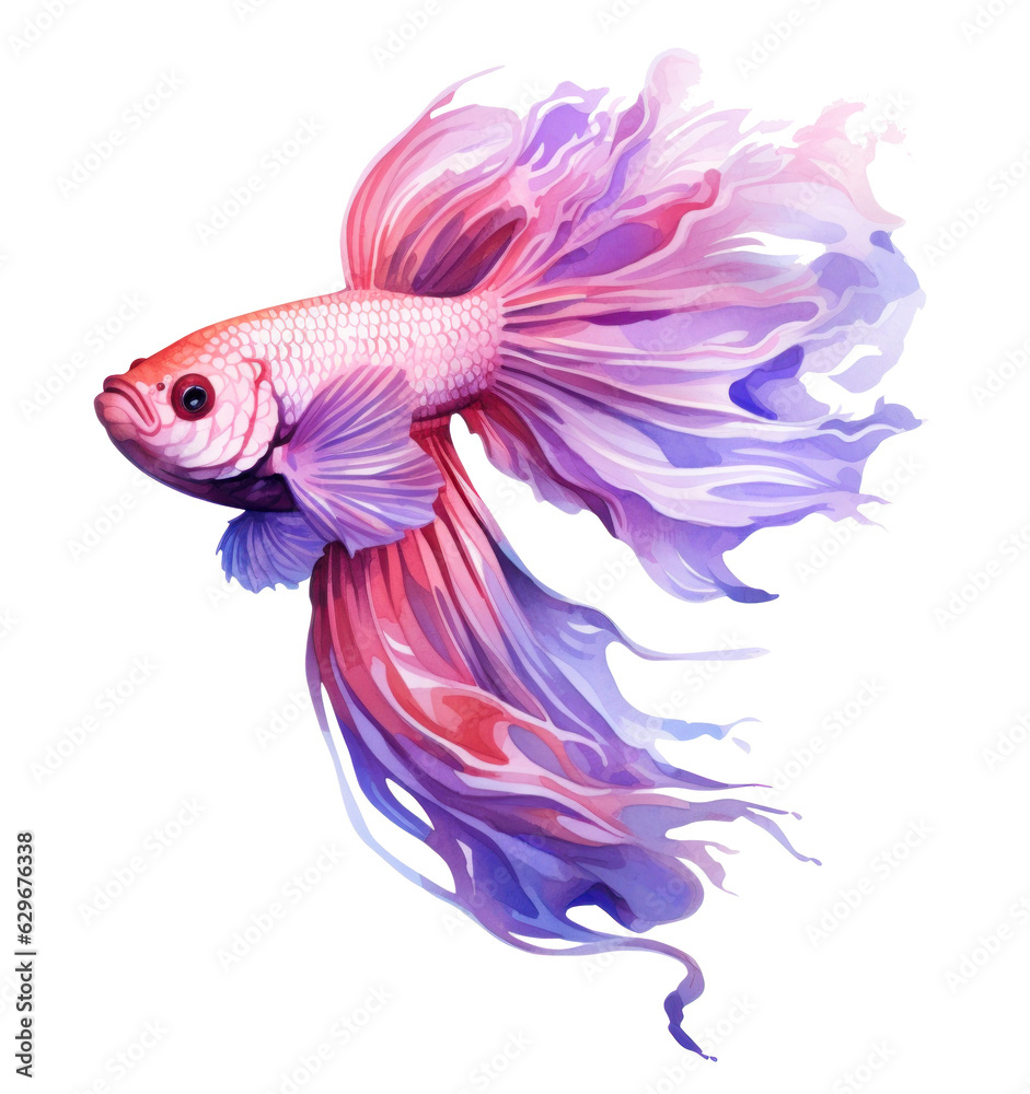 Fototapeta premium Beautiful siamese fish isolated