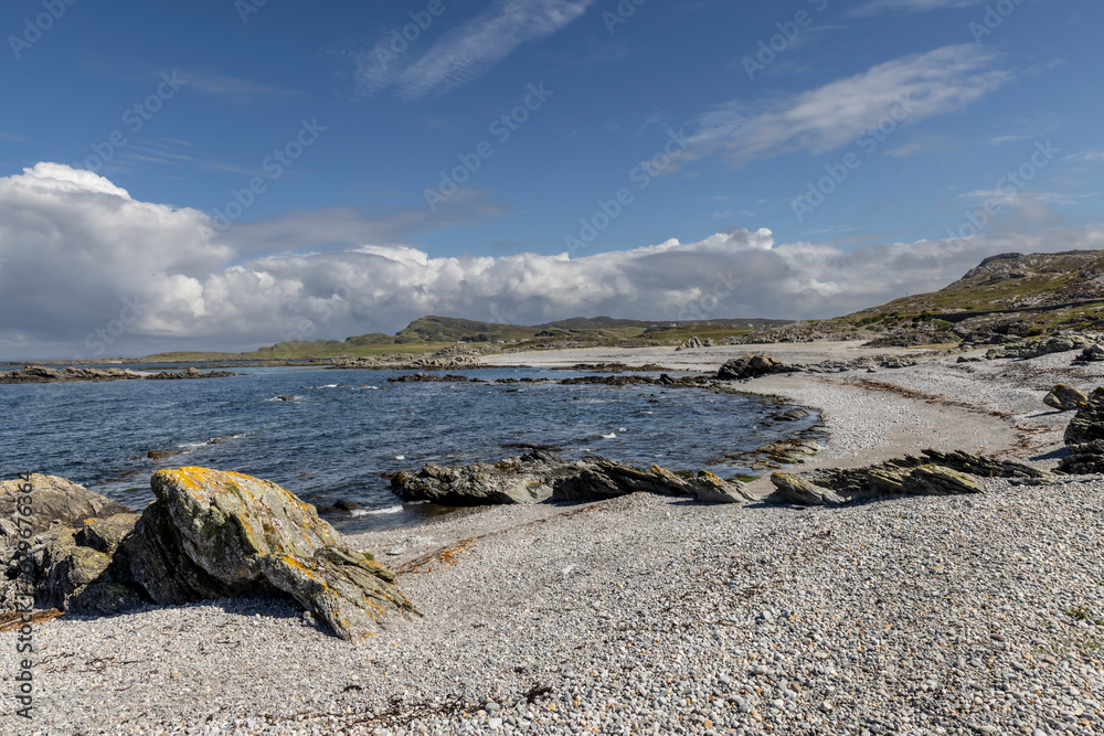 South Western Colonsay beaches on Colonsay, an island in the Inner Hebrides of Scotland. It is about 15 miles south of the Isle of Mull.