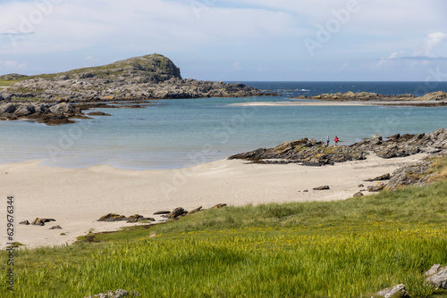 Obraz na płótnie South Western Colonsay beaches on Colonsay, an island in the Inner Hebrides of Scotland. It is about 15 miles south of the Isle of Mull. w salonie