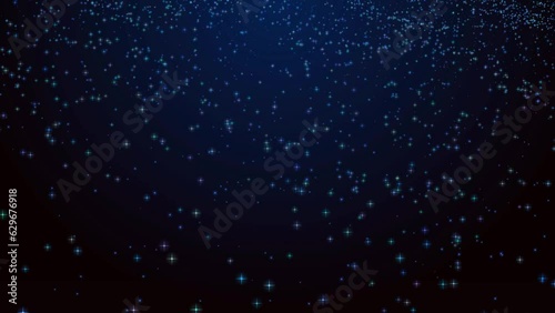 Digital waves from particles. Abstract technological background from dots. Futuristic wavy surface of moving multi-colored particles. Big data visualization. Seamless loop 4k video. Screensaver blue