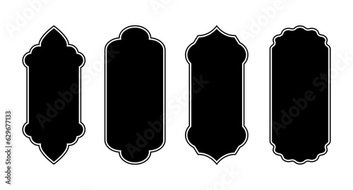 Islamic shape vector window set