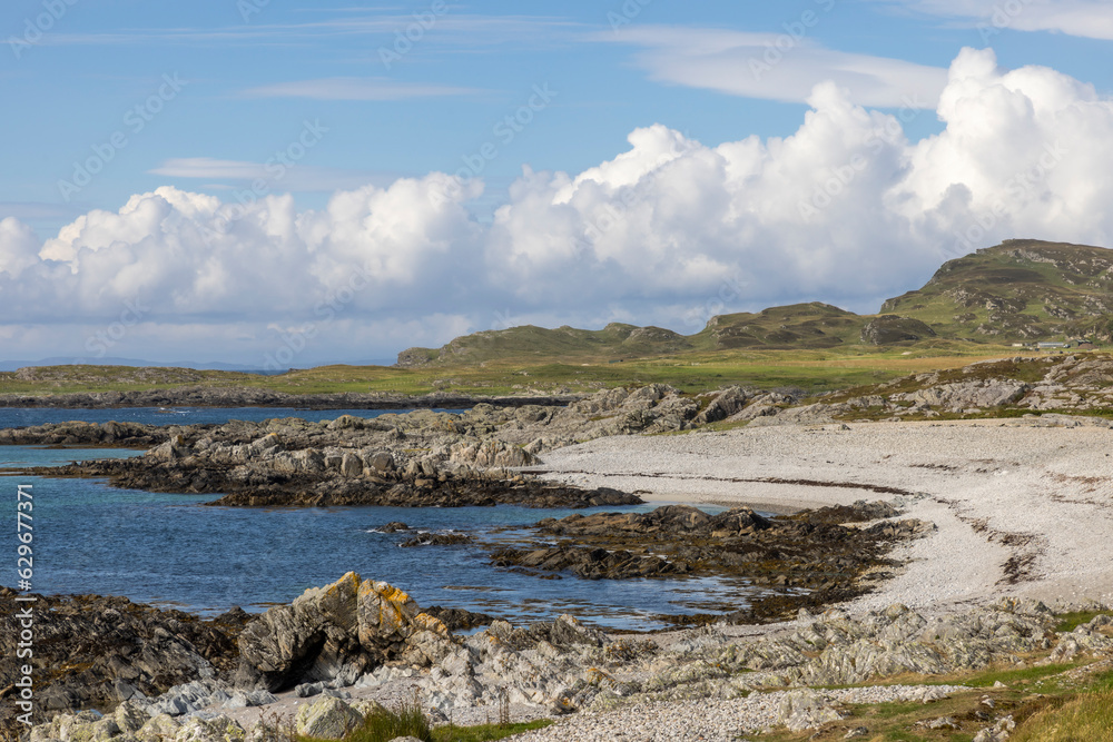 South Western Colonsay beaches on Colonsay, an island in the Inner Hebrides of Scotland. It is about 15 miles south of the Isle of Mull.