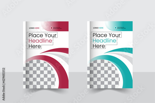 Modern business Book cover design or brochure cover layout template.