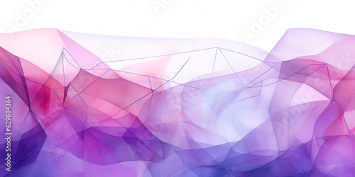 Geometrical shape purple watercolor abstract background, ai generated