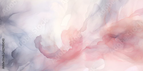 Pastel pink and grey watercolor abstract background, ai generated