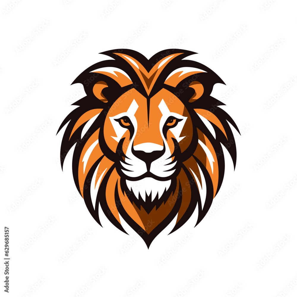 Vector logo lion, lion icon, lion head
