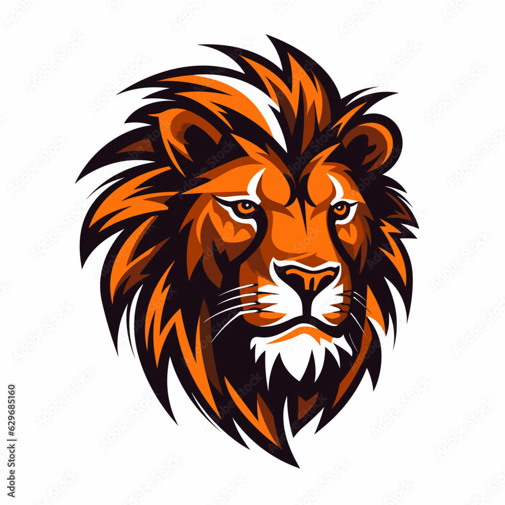 Vector logo lion, lion icon, lion head