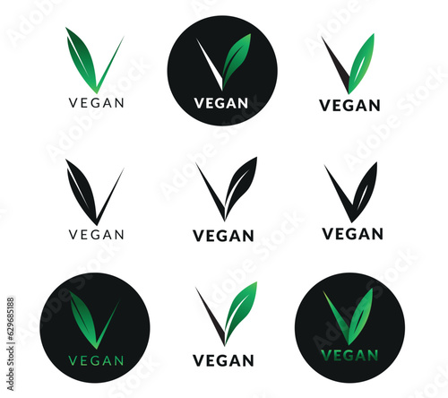 Stylowe logo vegan