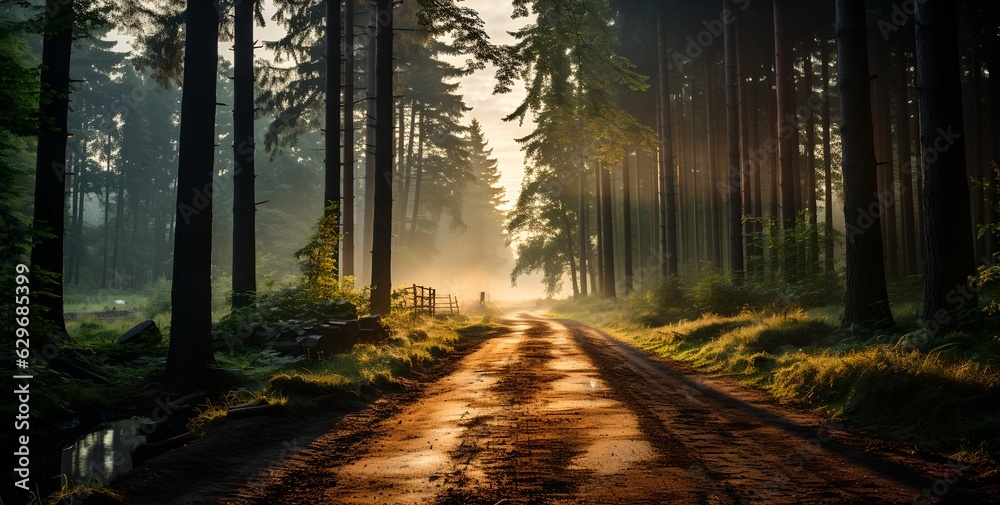 Obraz premium Forest, generative ai