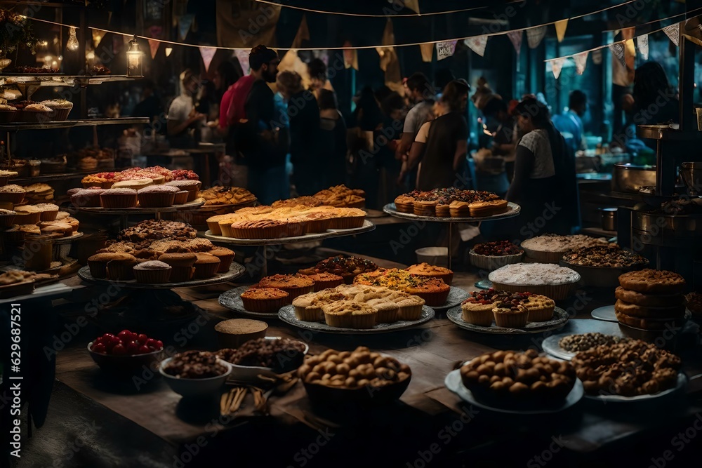 sweets in a market