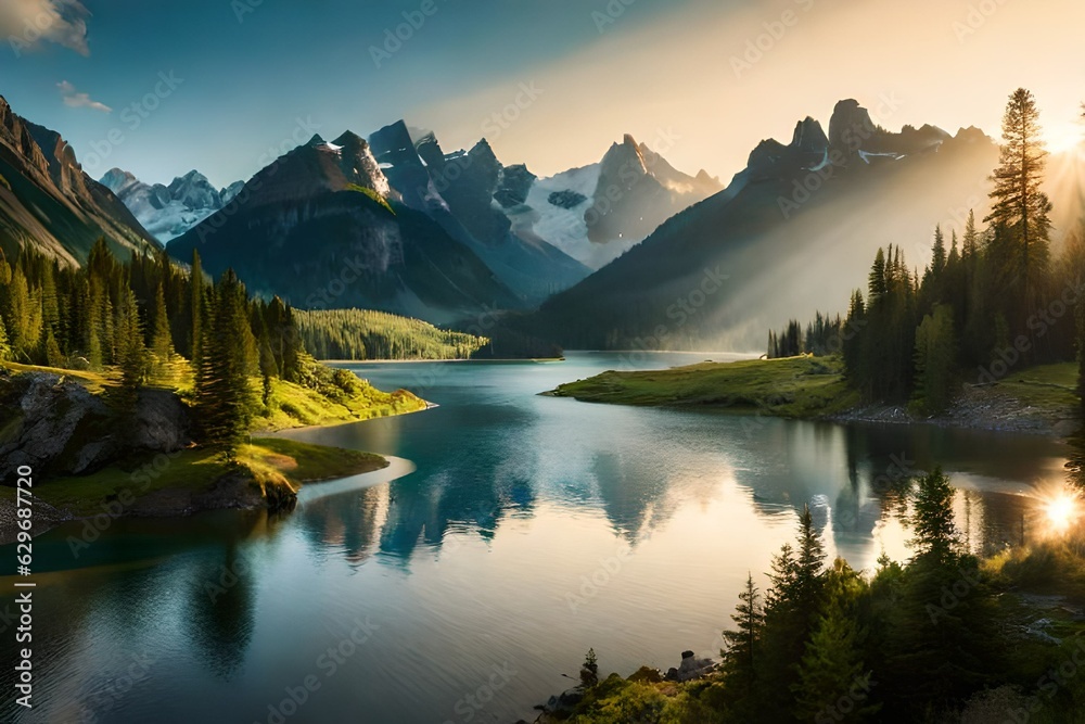 lake in the mountains