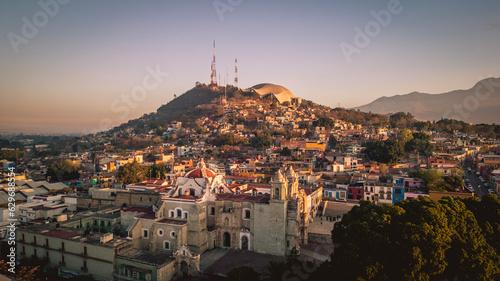 Photography sunset over the city