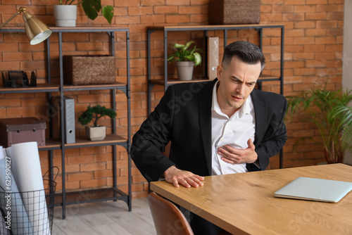 Young businessman having he...