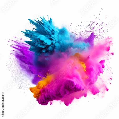 Abstract watercolor splash isolated on white background , generative ai