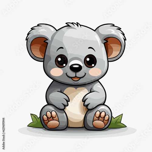 Koala. Koala hand-drawn comic illustration. Cute vector doodle style cartoon illustration.