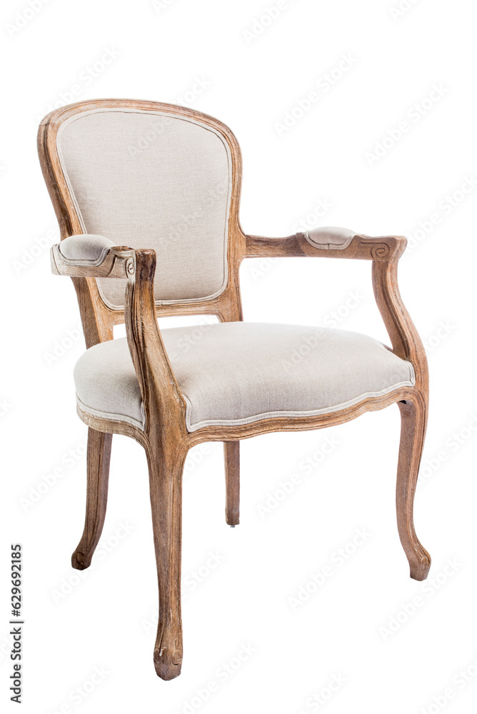 soft armchair with wooden armrests, furniture soft armchair with wooden armrests, furniture