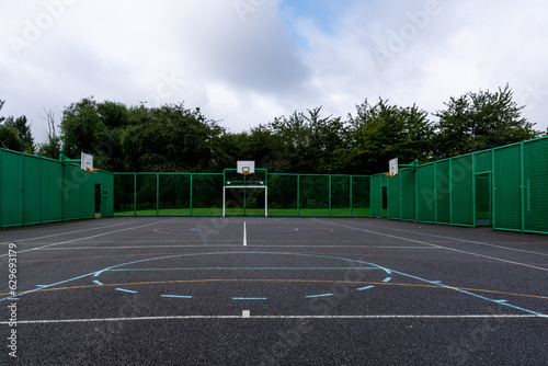 Outdoor football soccer and basketball court photo