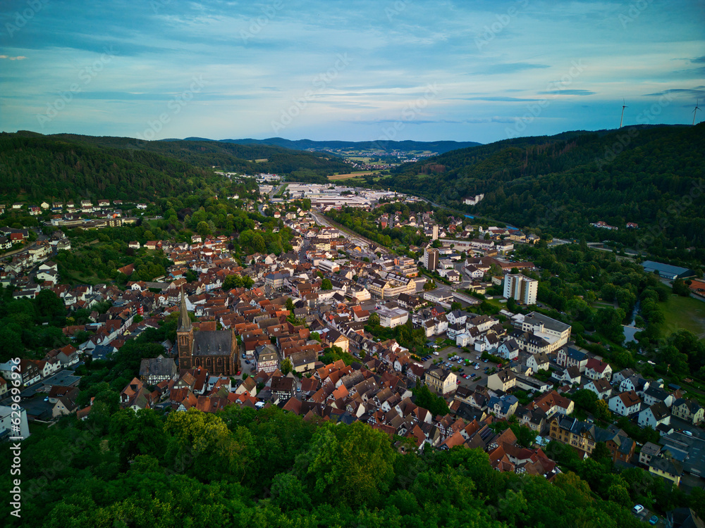 Obraz premium small german town taken with the drone
