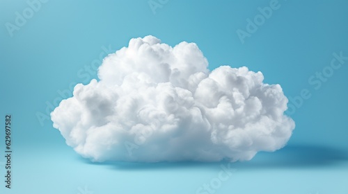 3d cloud isolated on blue background