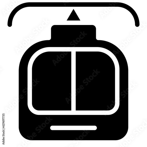 Cable car vector icon style