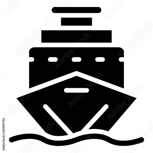 Ferry terminal vector icon style