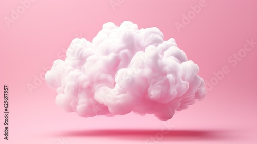 cloud 3d isolated on pink background