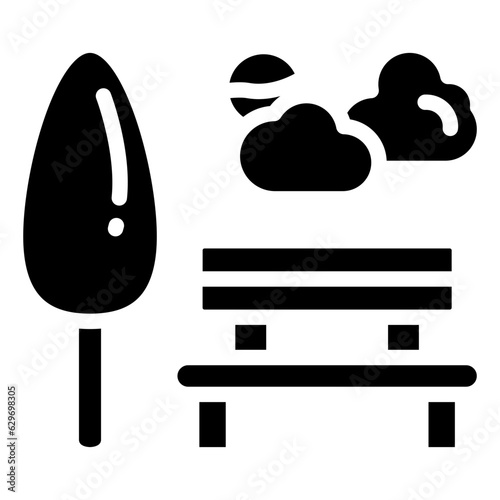 Park vector icon style