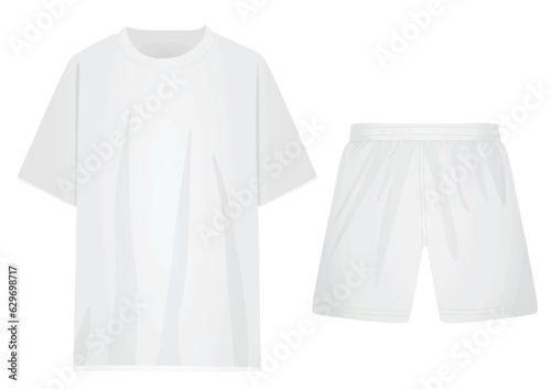 T shirt and shorts. vector illustration