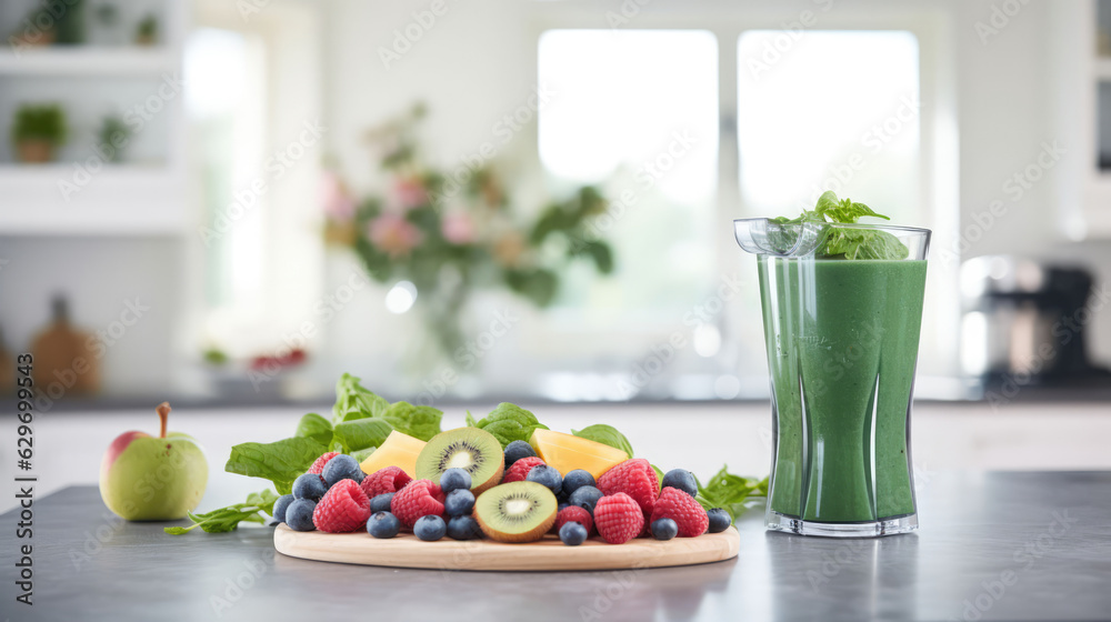 Fruit and vegetable smoothis, generative AI Fruit and vegetable smoothis, generative AI
