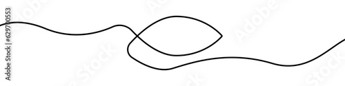 Fish icon line continuous drawing vector. One line Christian symbol fish icon vector background. Christianity is a faith icon. Continuous outline of a Christian symbol icon.