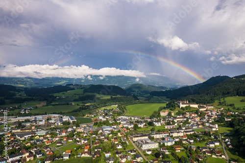 Regenbogen über St. Paul im Lavanttal
