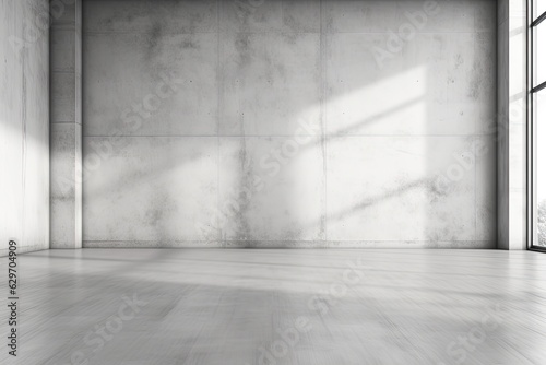 Radiant Cement Wall: Blank Canvas for Creativity (Generative AI)