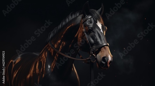 portrait of a horse in the dark © Pale