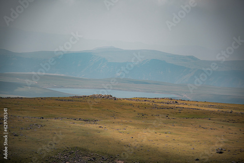 morning on the volcanic landscape 