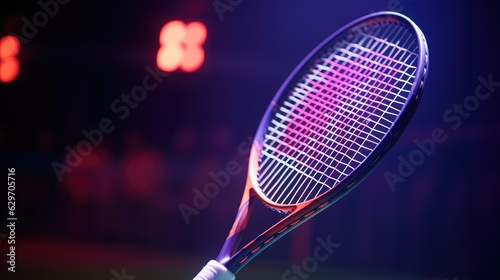 badminton racket and shuttlecock photo