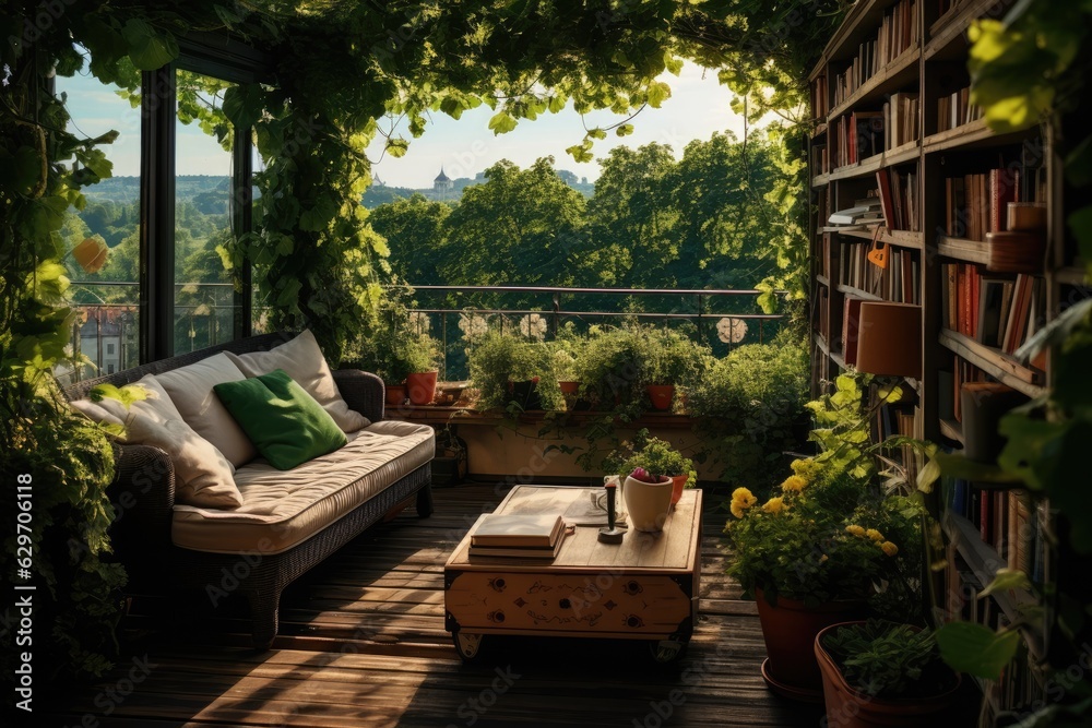 Spending the summer immersed in books, relaxing on a stunning terrace or snug balcony adorned with lush greenery. Spending the summer immersed in books, relaxing on a stunning terrace or snug balcony adorned with lush greenery.