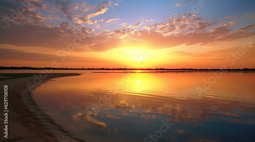 sunset over the sea