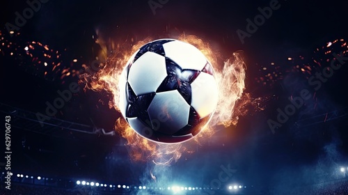 soccer ball in fire © Pale