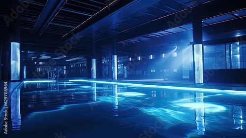 interior of a modern building swimming pool © Pale