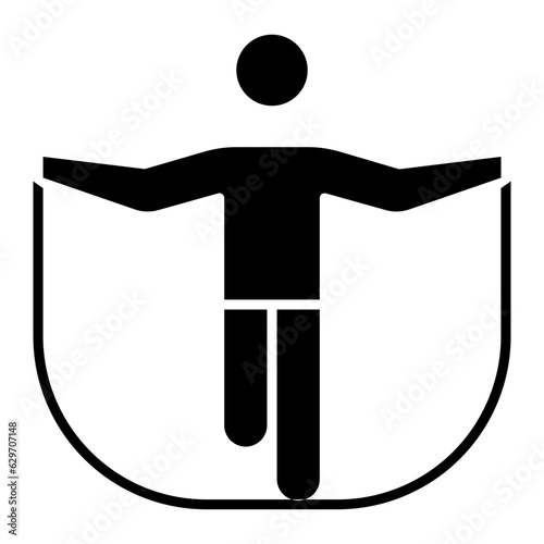 Jumping Rope Glyph Icon