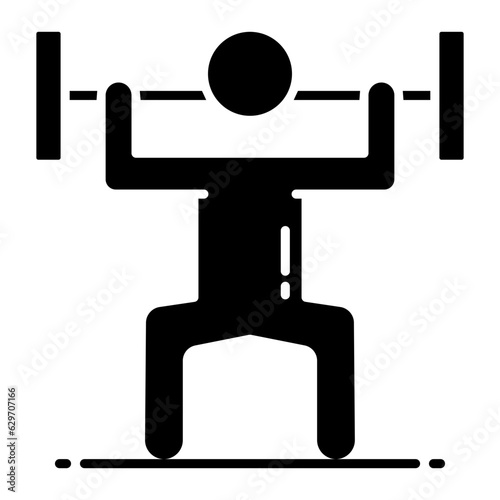 Weightlifting Glyph Icon