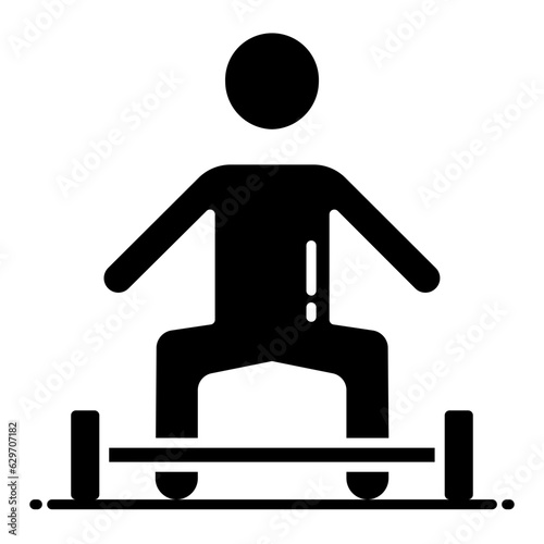 Weightlifter Glyph Icon