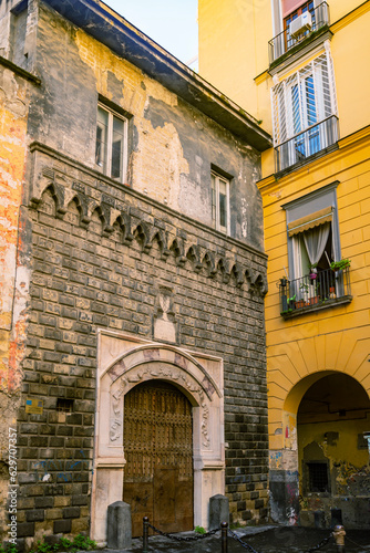 The famous Palazzo Penne, Naples, Italy. In Naples city center.