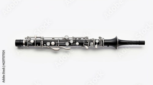 Clarinet flute isolated on white background