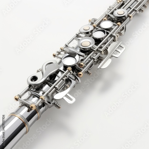 Clarinet saxophone on white
